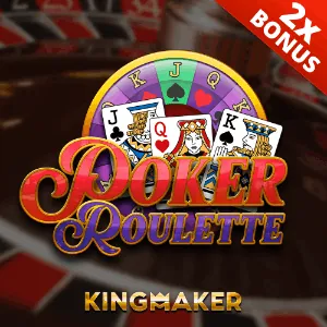 Texas Hold'em poker table with cards and chips